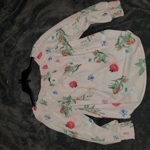 Pastel pink long sleeve blouse